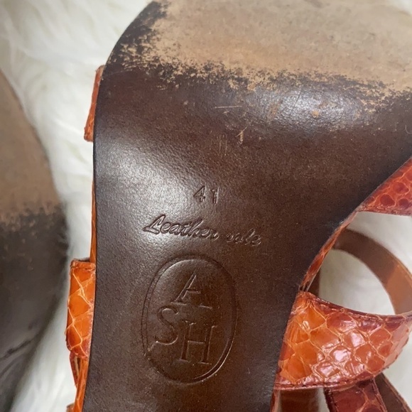 Ash Orange Snakeskin Caged Sandals size 10 - Picture 8 of 9
